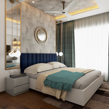 Compact Grey-Themed Bedroom Design